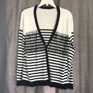 Black and white cardigan